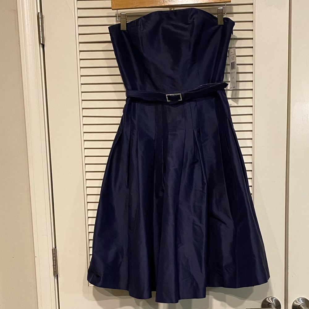 Lauren Ralph Lauren Elegant Navy Strapless Dress